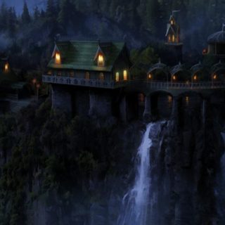 風景滝城の iPhone5s / iPhone5c / iPhone5 壁紙