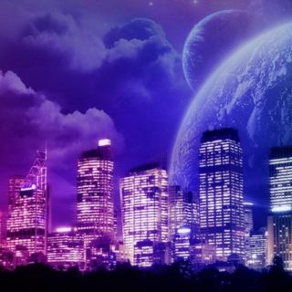 風景街紫の iPhone5s / iPhone5c / iPhone5 壁紙