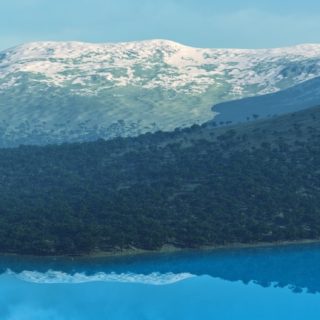 風景山雪湖の iPhone5s / iPhone5c / iPhone5 壁紙