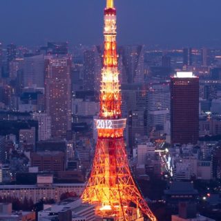 風景東京タワーの iPhone5s / iPhone5c / iPhone5 壁紙