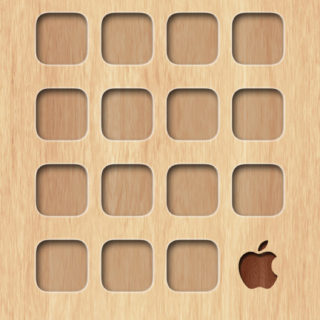 棚Apple木の iPhone5s / iPhone5c / iPhone5 壁紙