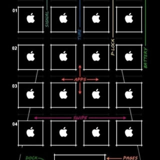 棚apple黒の iPhone5s / iPhone5c / iPhone5 壁紙