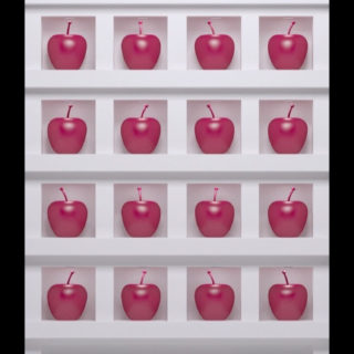 棚赤リンゴ白シンプルの iPhone5s / iPhone5c / iPhone5 壁紙