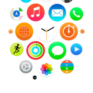Apple Watch風白の iPhone5s / iPhone5c / iPhone5 壁紙