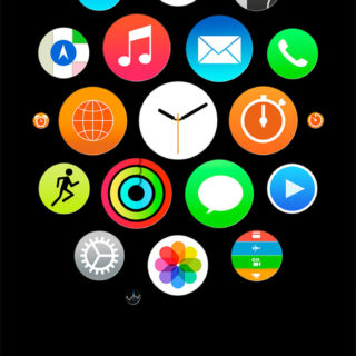 Apple Watch風黒の iPhone5s / iPhone5c / iPhone5 壁紙