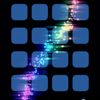 Appleロゴ棚クール青の iPhone5s / iPhone5c / iPhone5 壁紙