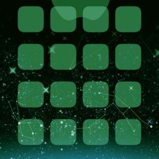 Appleロゴ棚クール緑宇宙の iPhone5s / iPhone5c / iPhone5 壁紙