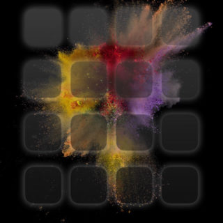 iOS9黒爆発カラフルクール棚の iPhone5s / iPhone5c / iPhone5 壁紙