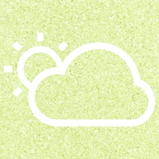 太陽雲天気黄緑の iPhone5s / iPhone5c / iPhone5 壁紙