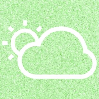 太陽雲天気緑の iPhone5s / iPhone5c / iPhone5 壁紙