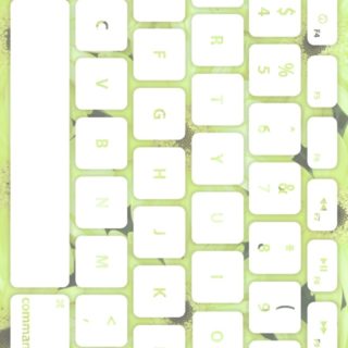 花キーボード黄緑白の iPhone5s / iPhone5c / iPhone5 壁紙