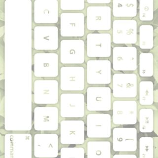 葉キーボード黄緑白の iPhone5s / iPhone5c / iPhone5 壁紙