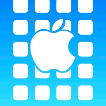 Appleロゴ棚青の iPhone6s / iPhone6 壁紙