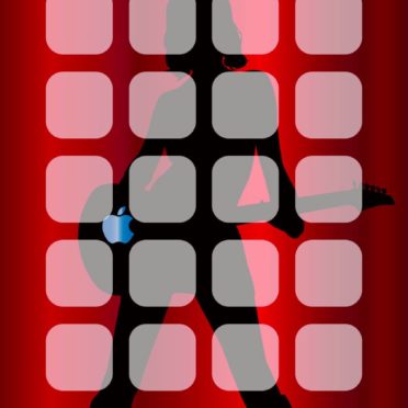 棚キャラクールapple赤銀の iPhone6s / iPhone6 壁紙
