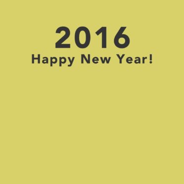 新年壁紙 happy news year 2016 黄色の iPhone6s / iPhone6 壁紙