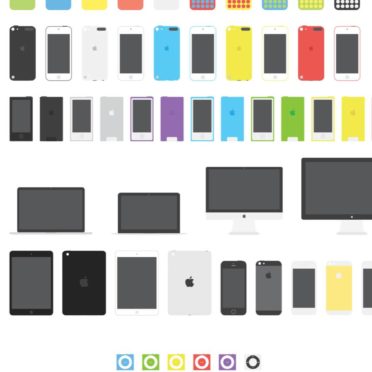 AppleMaciPodカラフルの iPhone6s / iPhone6 壁紙