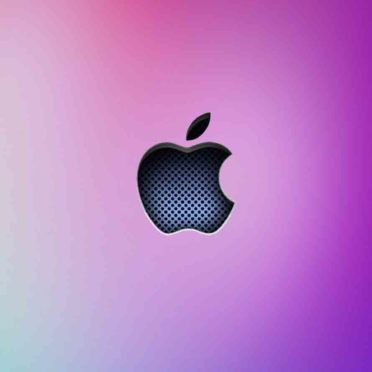 Appleロゴクール青紫銀の iPhone6s / iPhone6 壁紙