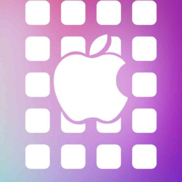 Appleロゴ棚赤青紫の iPhone6s / iPhone6 壁紙