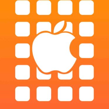 Appleロゴ棚橙の iPhone6s / iPhone6 壁紙