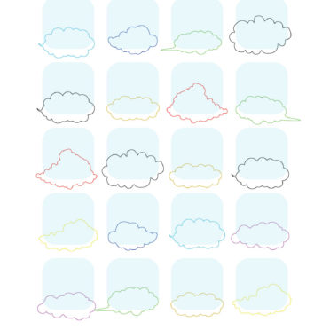 棚シンプル雲青カラフルの iPhone6s / iPhone6 壁紙