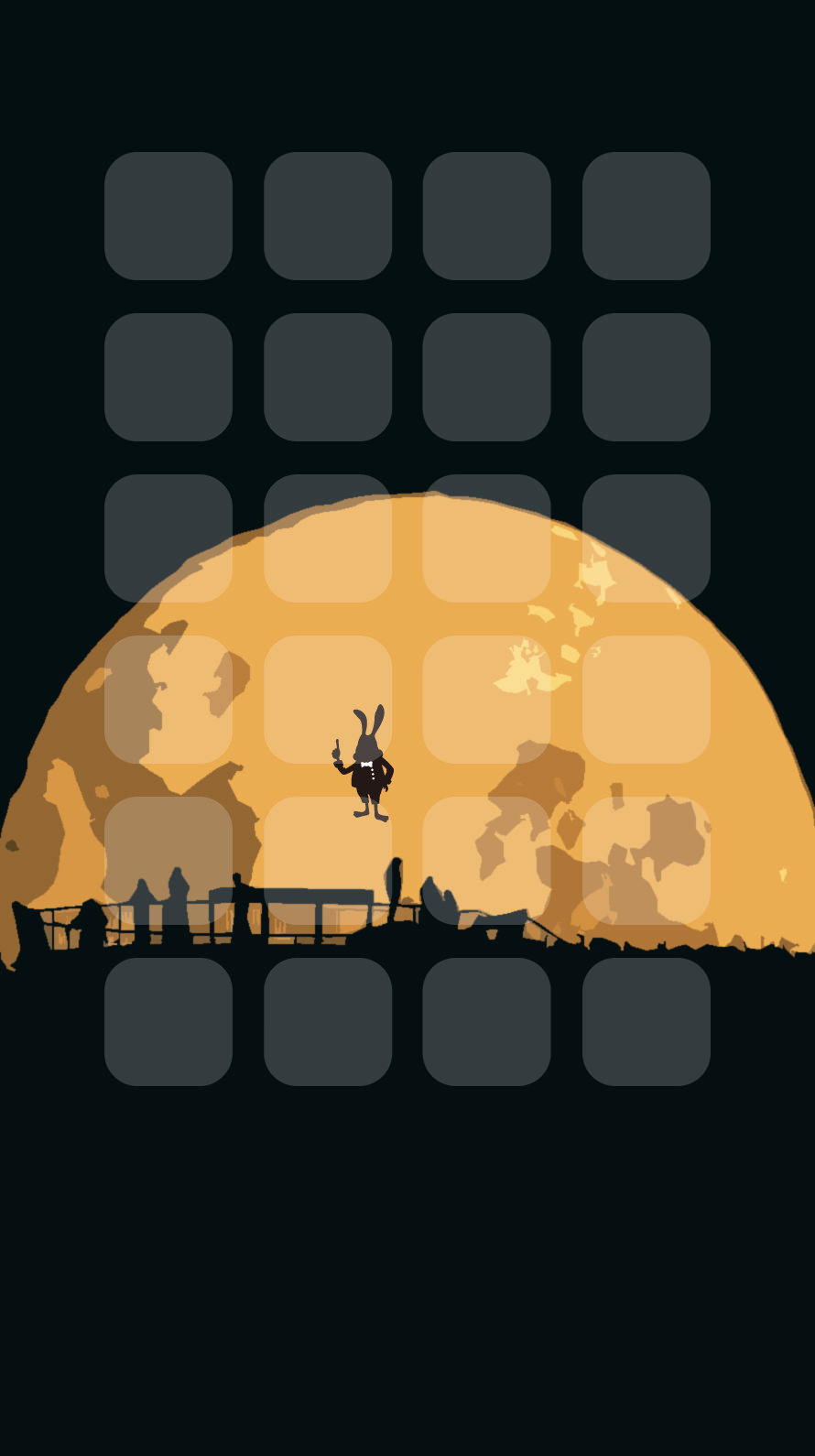 イラスト月棚黒黄 Wallpaper Sc Iphone6s壁紙