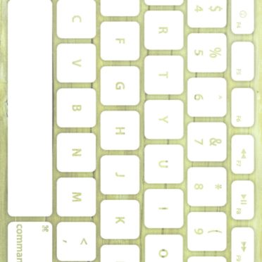 木目キーボード黄緑白の iPhone6s / iPhone6 壁紙