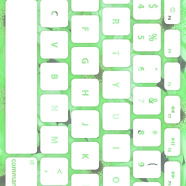 花キーボード緑白の iPhone6s / iPhone6 壁紙