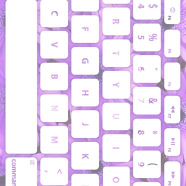 花キーボード紫白の iPhone6s / iPhone6 壁紙