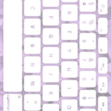 葉キーボード紫白の iPhone6s / iPhone6 壁紙