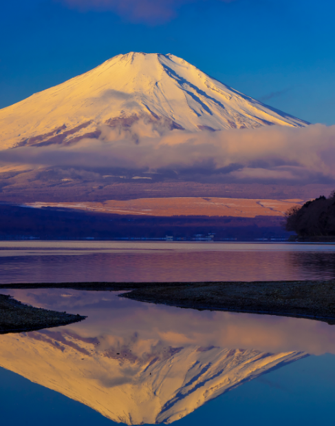 富士山　山中湖　朝日　壁紙の iPhone6s Plus / iPhone6 Plus 壁紙