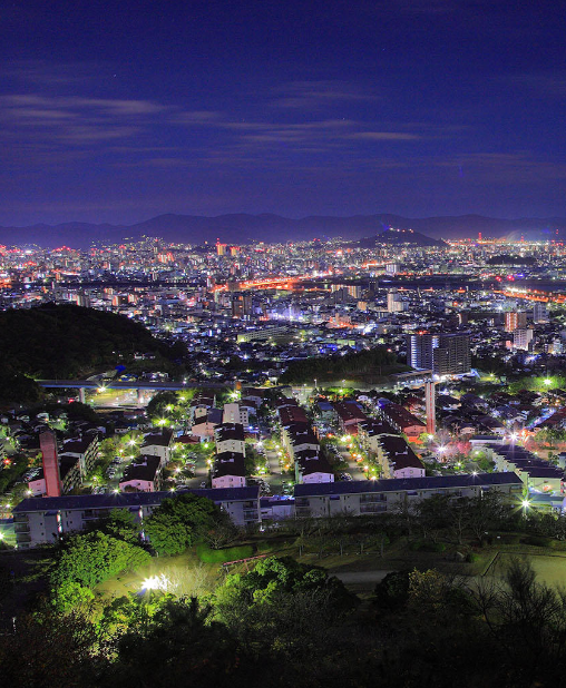 鈴が峰　広島　夜景　景色　きれいの iPhone6s Plus / iPhone6 Plus 壁紙