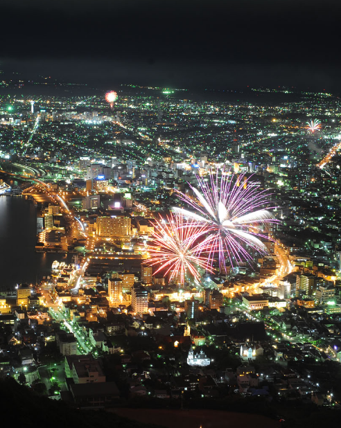 函館山　北海道　夜景　景色　ネオンの iPhone6s Plus / iPhone6 Plus 壁紙