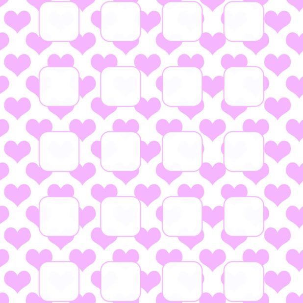 模様ハート紫女子向け白の iPhone6s Plus / iPhone6 Plus 壁紙
