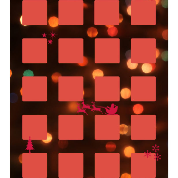 棚クリスマス赤ライトの iPhone6s Plus / iPhone6 Plus 壁紙