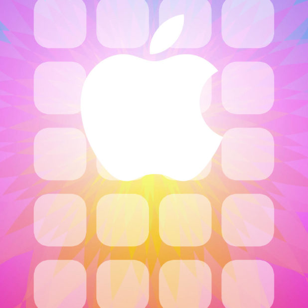 Appleロゴ模様カラフル棚の iPhone6s Plus / iPhone6 Plus 壁紙