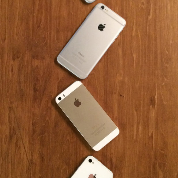iPhone4s,iPhone5s,iPhone6,iPhone6Plus,Appleロゴ木板茶色の iPhone6s Plus / iPhone6 Plus 壁紙