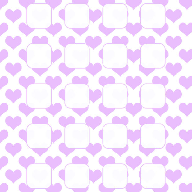 模様ハート紫女子向け白の iPhone6s Plus / iPhone6 Plus 壁紙