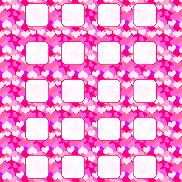模様ハート赤紫桃棚女子向けの iPhone6s Plus / iPhone6 Plus 壁紙