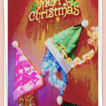 クリスマス 帽子の iPhone7 壁紙