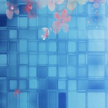 花 タイルの iPhone7 壁紙