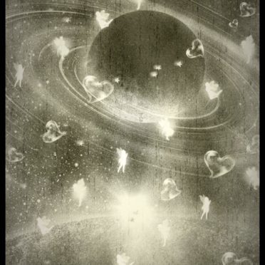 惑星 モノクロの iPhone7 壁紙