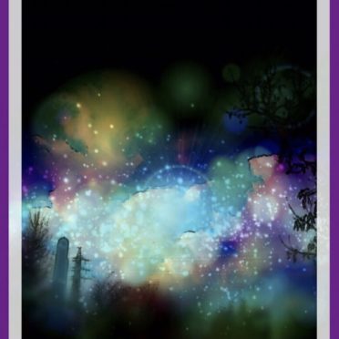 夜空 幻想的の iPhone7 壁紙