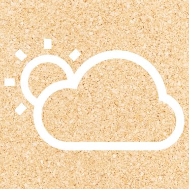 太陽雲天気橙の iPhone7 壁紙