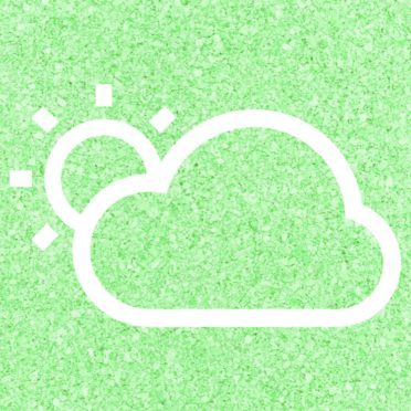 太陽雲天気緑の iPhone7 壁紙