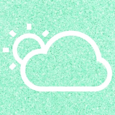 太陽雲天気青緑の iPhone7 壁紙