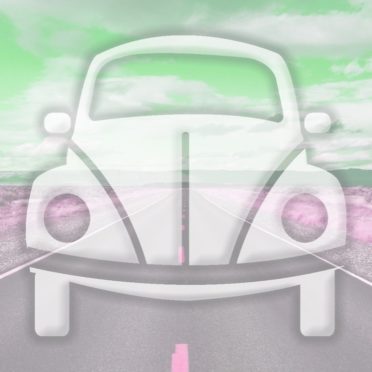 風景車道路緑の iPhone7 壁紙