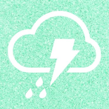 曇雨雷青緑の iPhone7 壁紙