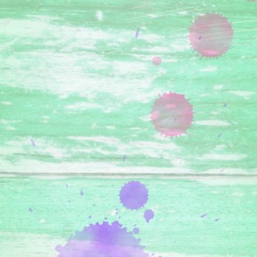 木目水滴緑赤の iPhone7 壁紙