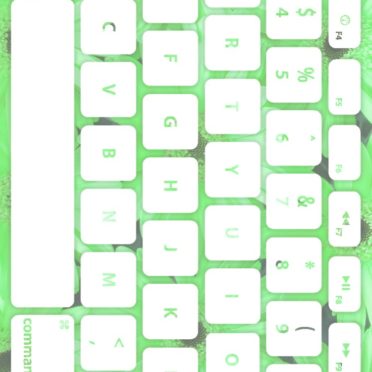 花キーボード緑白の iPhone7 壁紙