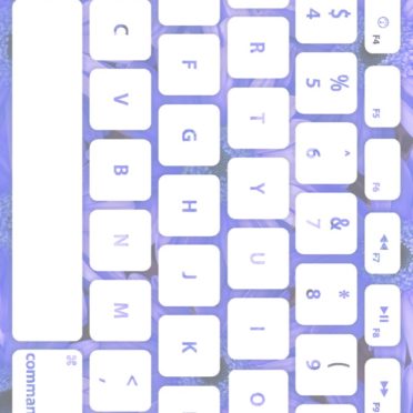 花キーボード青紫白の iPhone7 壁紙